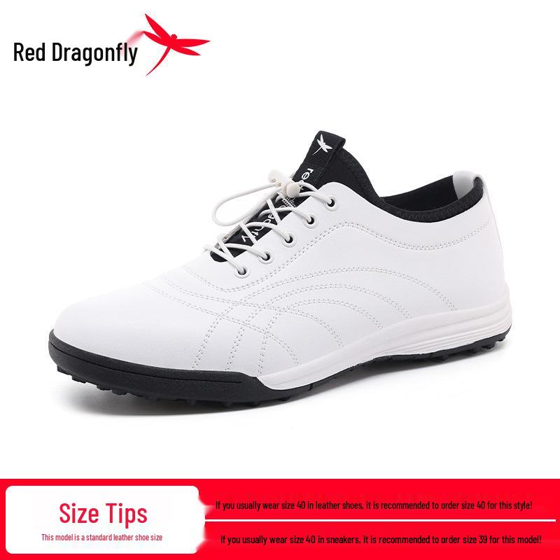 Red Dragonfly Men's Waterproof Leather Commuter Sneakers - 2026 Spring Casual Non-slip Travel Shoes