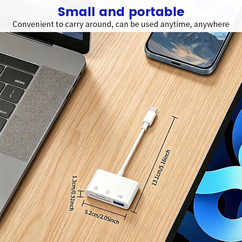 3 In 1 OTG Card Reader Dual Slot SD TF Memory Card Adapter High Speed Plug And Play No Driver Portable For Type-C Phone Tablet PC Camera