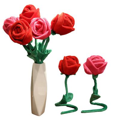85cm/100cm Imitationsrose Realistisch Weiche Plüschblume Heilend Dekomprimierend Sicher Niemals Welkendes Bouquet Heimdekor