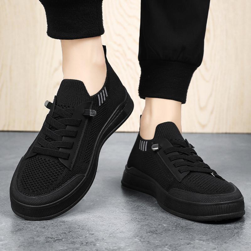 Fashion 2025New Mens Casual Mesh Shoes Korean Solid Color Breathable Single Shoes Loafers Lightweight Flats Sports Shoes Tenis Masculino
