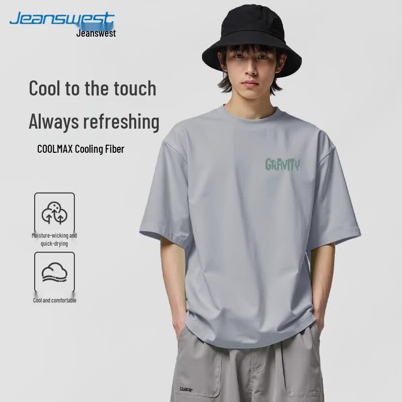 Jeanswest Unisex Casual Printed Short Sleeve T-Shirt