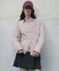 Ledeoli Small Logo Striped Cotton Shirt [Pink]