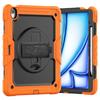 For iPad Air 13-inch M2 2025 , Military Grade Shockproof Protector Silicone Cover with Pencil Holder+Handle Shoulder Strap Cover