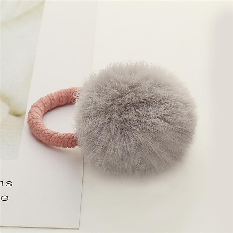 2 Pièces Chouchous à Pompons Mignons Élastiques à Cheveux Pour Enfants Filles Coiffure Élastique Porte-Queue de Cheval Scrunchie Accessoires Cheveux