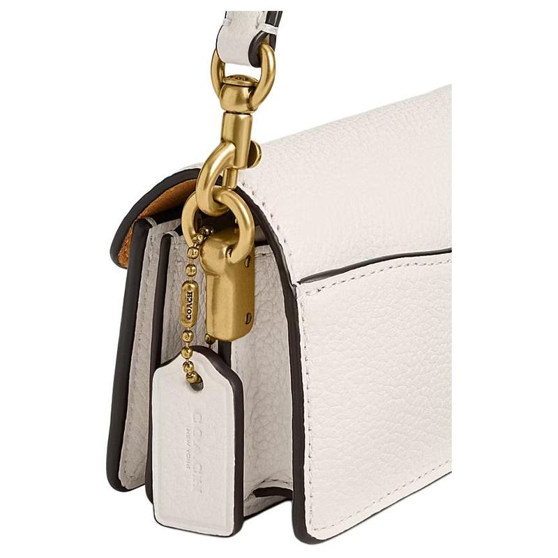 Coach Tabby 12 Classic C Handvat met Bovenkant Koeienhuid Crossbody Schouder Handtas Mini Dames Krijtwit