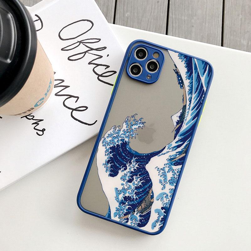 

Fashion Japan The Great Wave Of Kanagawa Phone Case For iPhone XS X XR 13 12 Mini 17 11 14 15 16 Pro Max Plus Cover Art Fundas iphone 16Plus