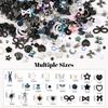 650PCS Mixed Nail Art Kit: Bows, Chrome Hearts, Pearls, Rivets, and Fairy Style Colors.