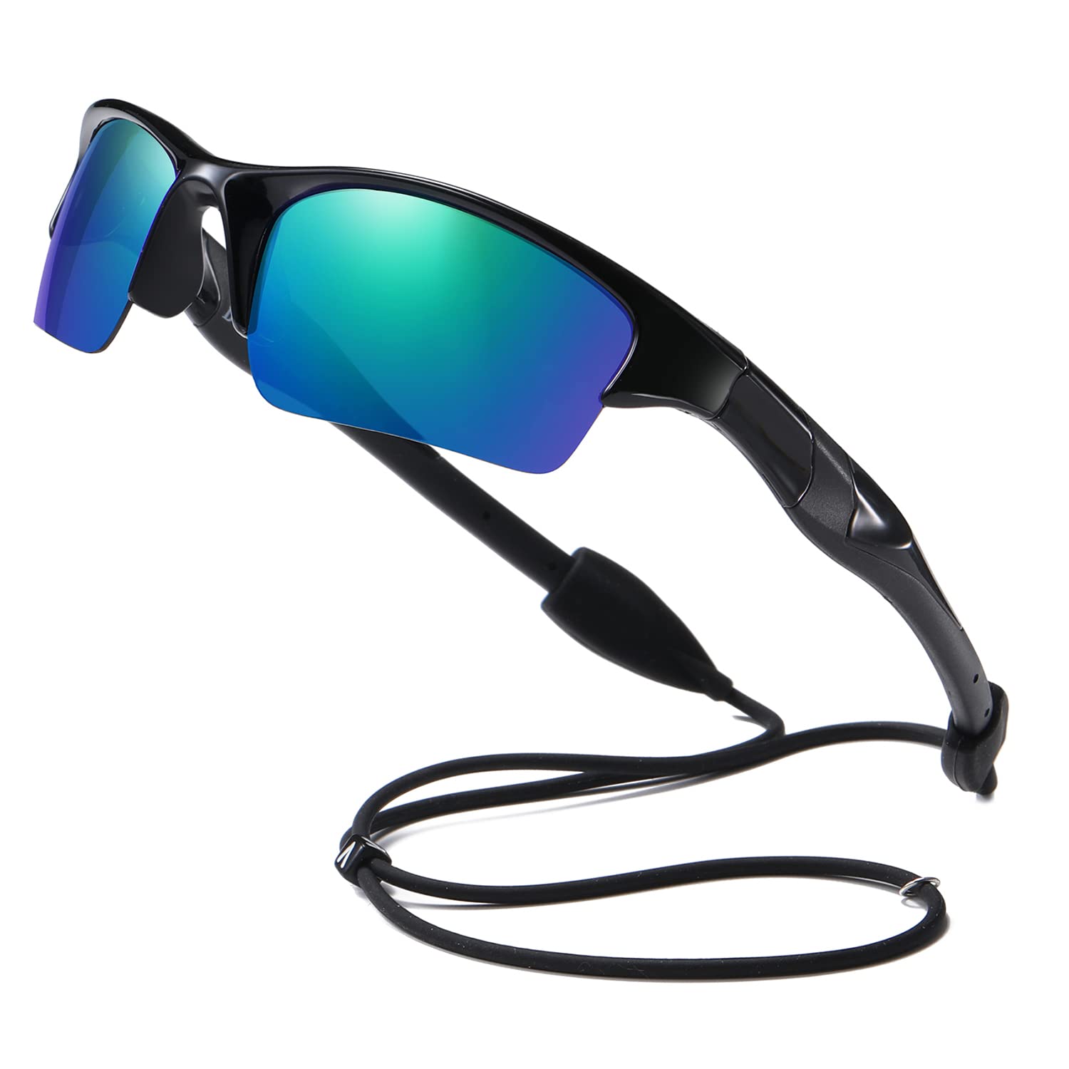 

Солнцезащитные очки DUCO UV для и Возрастов K014 Детские, Спортивные, Поляризованные, Сверхлегкая оправа, Защита, Бейсбол, Бег, Велоспорт, 5-12, (Черный/Зеленый)