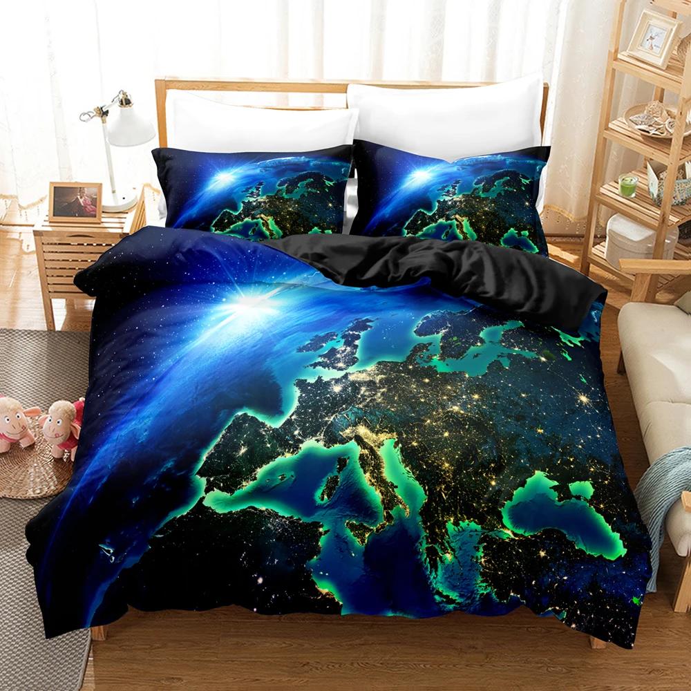 

Bedding 3D Print Star Galaxy Duvetcover 2pcs Pillowcase Western Europe 12 Size Bed Cover Sets Bedroom Comforter Set Queen Size EU single(135x200cm)