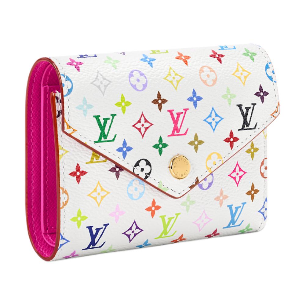 Louis Vuitton X Takashi Murakami Victorine Wallet Multicolor/White Monogram Canvas Women Wallets M28387