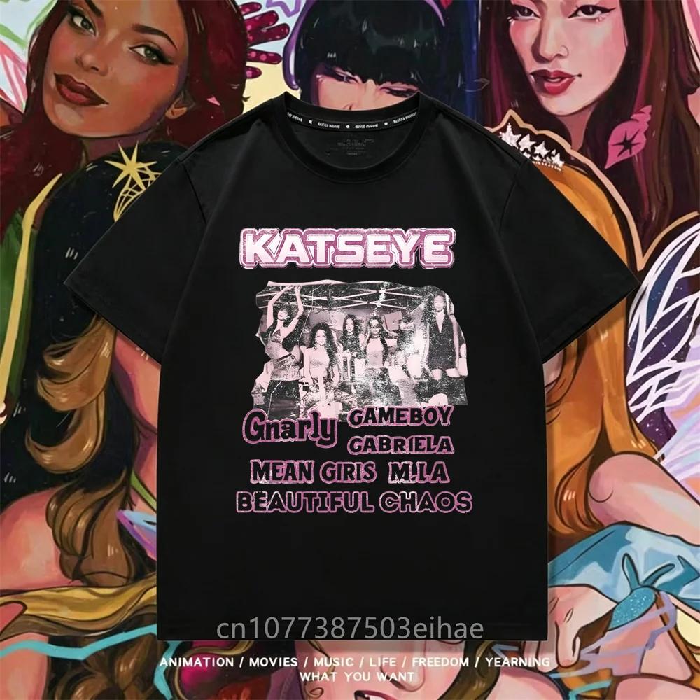 Summer Essential KATSEYE Kids T Shirt Soft Cotton Short Sleeve Y2K Trendy Graphic Boys Girls Daily Children Fashion Clothes