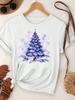 (Asian Size)  Merry Christmas Tee Top festival New Year Holiday Casual lovely letter trend Women Print Lady Short Sleeve Fashion Graphic T-shirts