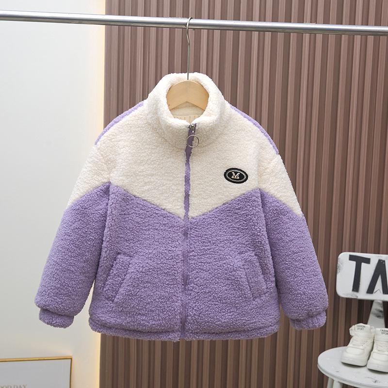 Girls' Fleece-Lined Winter Jacket 2024: Stylish, Warm Cotton Top, Trendy Korean-Inspired Sweater