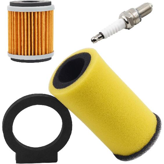 Road Passion Air Filter & Oil Filters & Spark Plugs Kits Compatible with Yamaha Big Bear 350 Kodiak 400 4x4