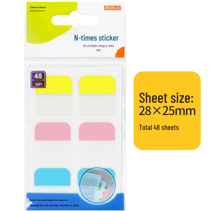 

Переклеювані індексні етикетки з ПВХ-паперу: Кольорові офісні стікери для студентів