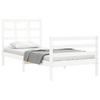 VidaXL Bed Frame with Headboard White 90x200 Cm Solid Wood 3193972