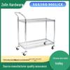 Silent Double-Layer Mobile Trolley with Wheels for Logistics and Warehouse Sorting