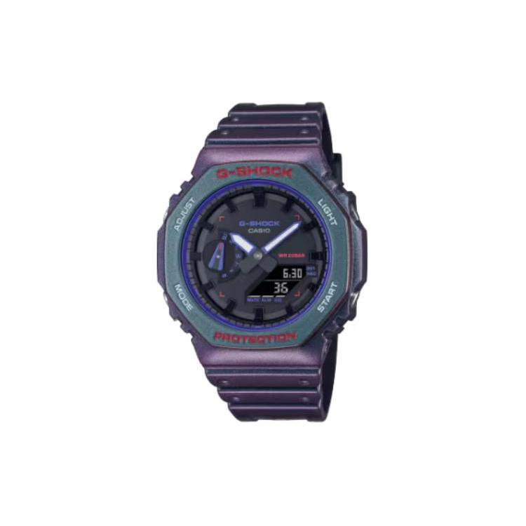 

CASIO Унисекс Часы с жидкокристаллическим/аналоговым двойным дисплеем Серия Серые GA-2100AH-6A GA-2100AH-6A Gray Dial