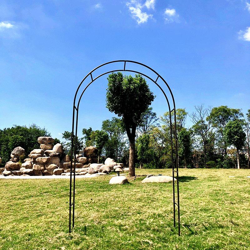 Elegancki kuty żelazny łukowy stojak na kwiaty do róż pnących