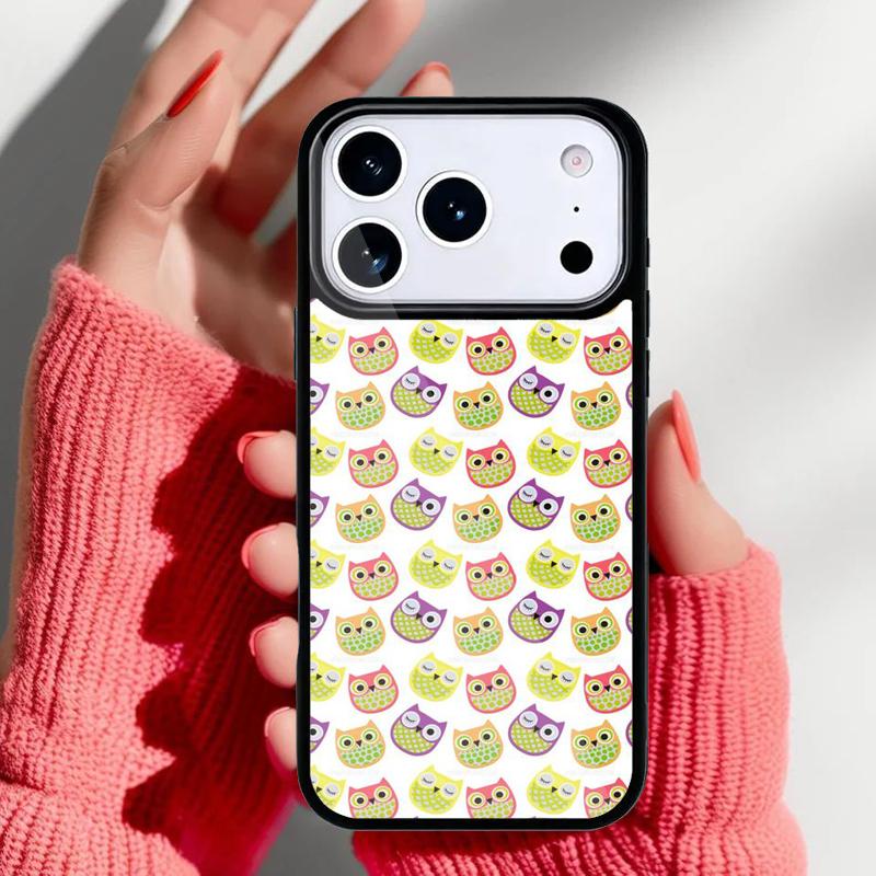 Owl Cute Lovers Kawaii Cartoon Phone Case for iPhone 17 Air 16e 15 14 13 Pro Max Back Cover for 12 11 Pro Coque