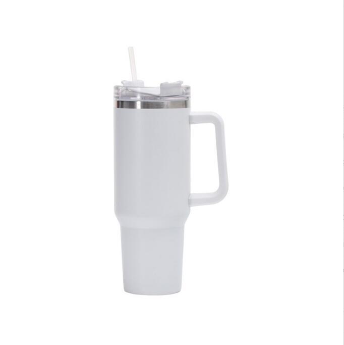 40oz Second Gen Insulated Stainless Steel Car Cup with Straw - Large Capacity Cold Preservation
