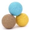 Jute Ball Cat Toy with Large Self-Entertainment Ball Squeaker Extra for Teething Biting Natural Sisal Toy