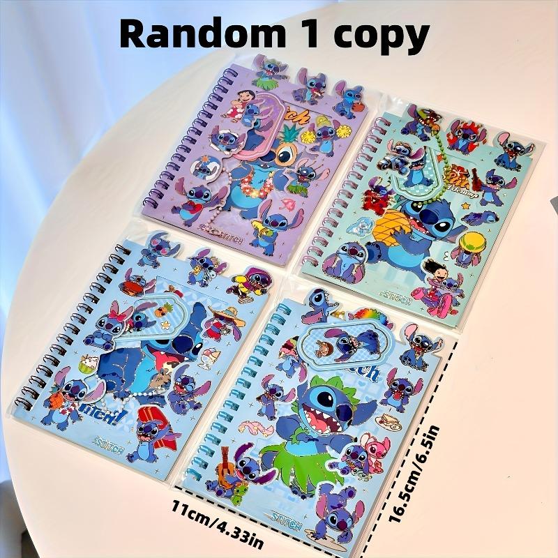 1 ks Disney Stitch Spiralový zápisník 3 v 1 Kniha samolepek Studentské psací potřeby Dárek