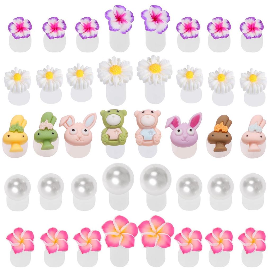 8-Piece Japanese & Korean Daisy Silicone Toe Separators for Nail Art