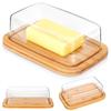 Bamboo Butter Dish Kitchen Container for Butter Storage