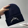 New wool hat for men and women, autumn and winter mountain solid color cold hat, warm and cold-proof pullover knitted hat