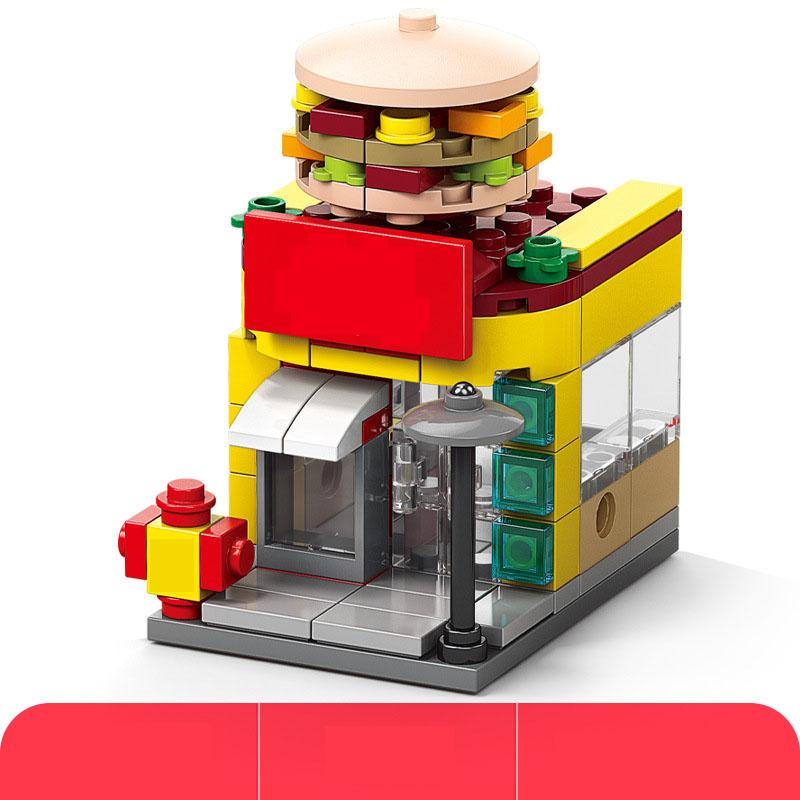 Seria Variety Street View DIY Małe elementy konstrukcyjne klocki puzzle dla dzieci prezent