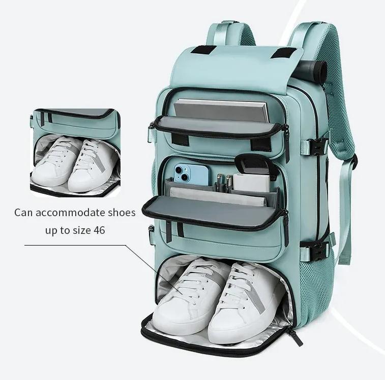 Outwalk New 3 In 1 Unisex Fashion Backpack Large Capacity Outdoor Travel Backpack 15.6.16 Inch Multifunction Laptop Backpack