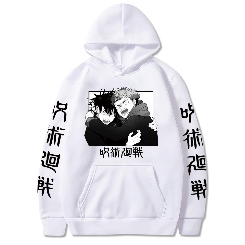 Jujutsu Kaisen Gojou Satoru Graphic Printed Hoodies Oversized Hooded Sweatshirt Long Sleeves Cotton Hoodie Men Women Clothes