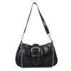 Chic Pu Leather Shoulder Bag For Women Trendy Street Style Chain Strap Hobo Bag