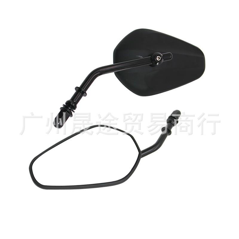 Harley-Davidson Style Motorcycle Rearview Mirror Full Metal Construction Convex Lens Black Options Touring