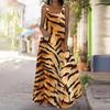 Vestido de tirantes largo maxi para mujer Estampado de leopardo Vestido con estampado de costuras Primavera y Verano Ocio Vacaciones