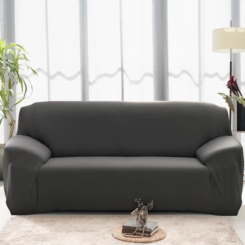 Solid Stretch Sofa Cover Tight Wrap All-Inclusive Sofa Cover For Living Room Funda Sofa Couch Cover Armchair Cove Elastic Plain