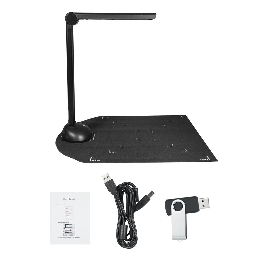 H6 Document Camera Book Scanner High Speed Scanning Support Multi-Language OCR A3 A4 Size with LED Fill Light HD 16 Mega-pixels