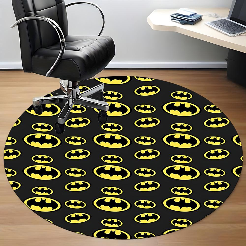1pc Batman Office Round Area Rug, Under Office Chairs Bedroom Living Room Home Decor, Room Deco, Available in Various Sizes011