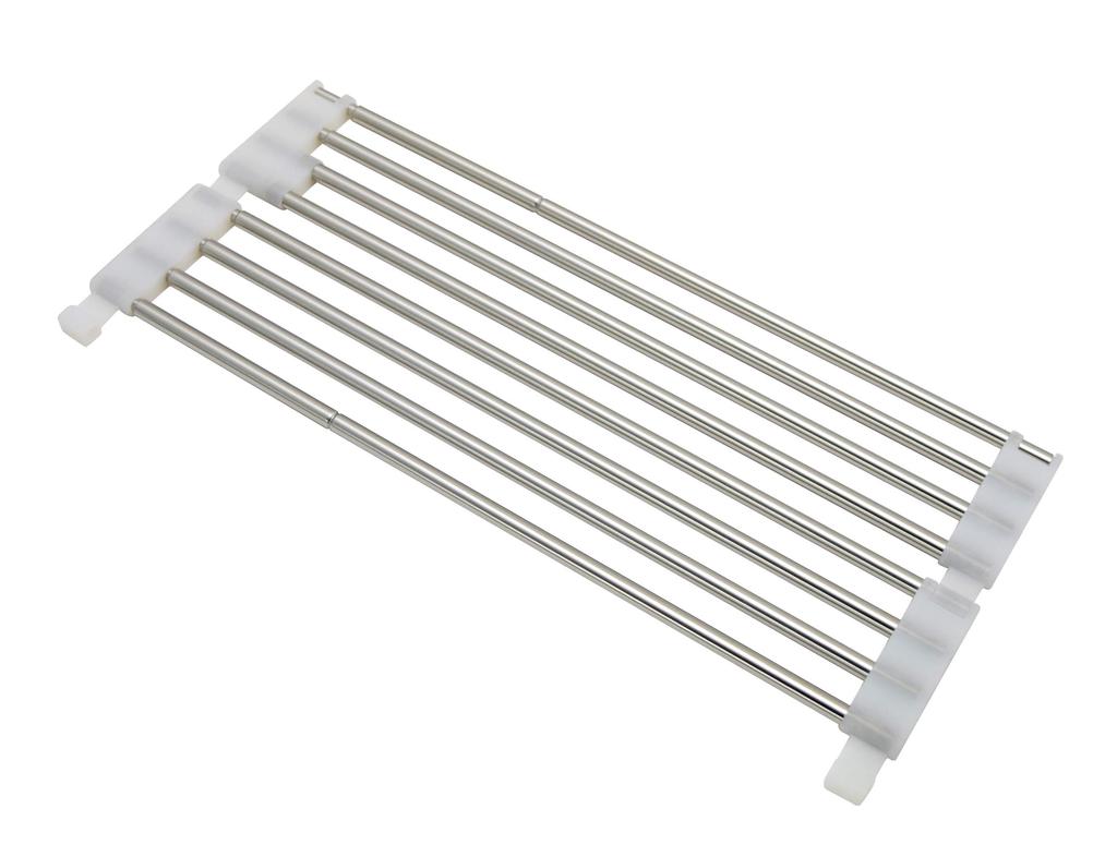 Takagi WATER AREA 2 Foldable Expandable Pipe Tray Cooking Space Drainer Folds Up for Compact Storage Adjustable To Fit Your Sink Stainless Steel Sink