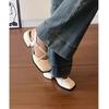Designer Cover Toe Women Mary Jane Shoes Fashion Cross Buckle Singbacks Shoes 2025 Spring Female Thick Heel Sandals