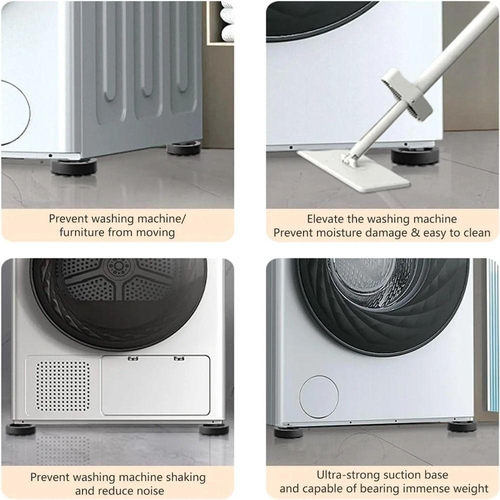 4pcs Non-Slip Washing Machine Foot Pad Protects Washing Machine Support  Refrigerator