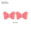 Kovict 6pc Bowknot Silicone Beads For Jewelry Making Food Grade Mini Bow Tie Beads DIY Pacifier Chain Accessories
