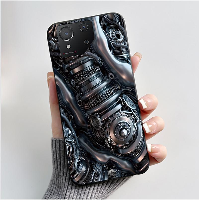Casing For Asus ROG Phone 8 Phone8 ROG8 Pro Case Luxury Dragon Cute Cool Boys Girls Slim Black Matte Soft TPU Back Protect Cover