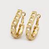 Nidin New Trendy Copper Unique Twist Round Hoop Earrings For Women Female Punk Style Daily Party  Ear Jewelry Gifts Wholesale