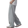 American-Style Sports Sweatpants for Men, Spring Heavyweight Loose Straight Wide-Leg Casual Pants DBK88 Light Gray L