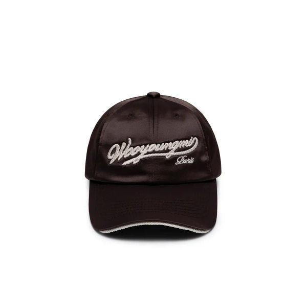 [wooyoungmi] Brown Rope Embroidery Ball Cap W261CA53908D