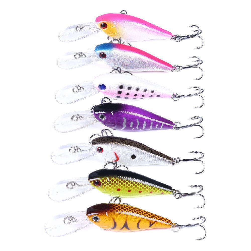 Floating Minnow Lua Bait8CM 7G 6Large Tongue Board Long Casting Bionic Lure Freshwater Saltwater Universal Fishing Bass Fake Bai