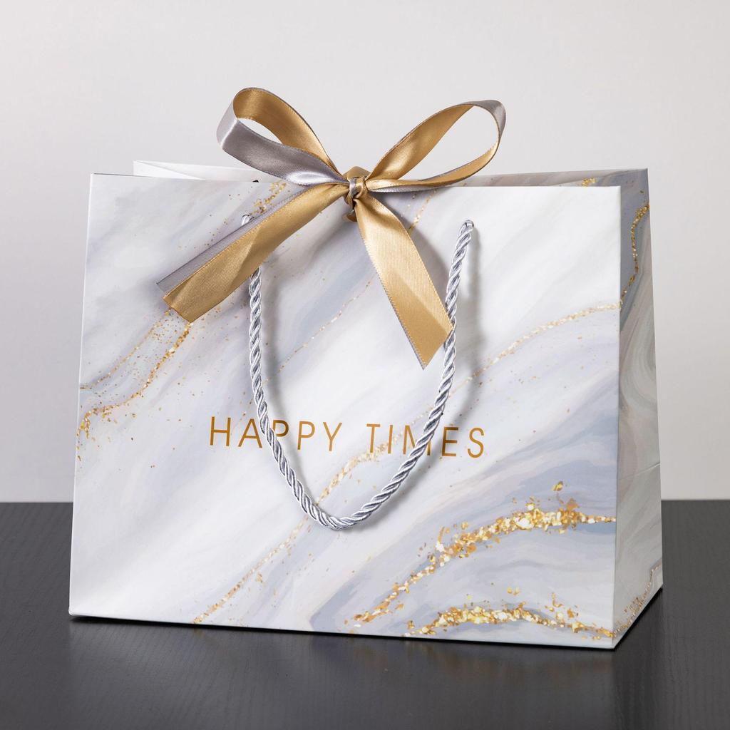 Marble Pattern Tote: Stylish Gift, Candy & Paper Bag for Weddings & Stores