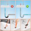 100PCS Kitchen Sink Bath Hair Cleaner Hook Brush Long Hair Plug Hole Hair Collector Catcher Strainer Bathroom Drain Sewer Dredge Device